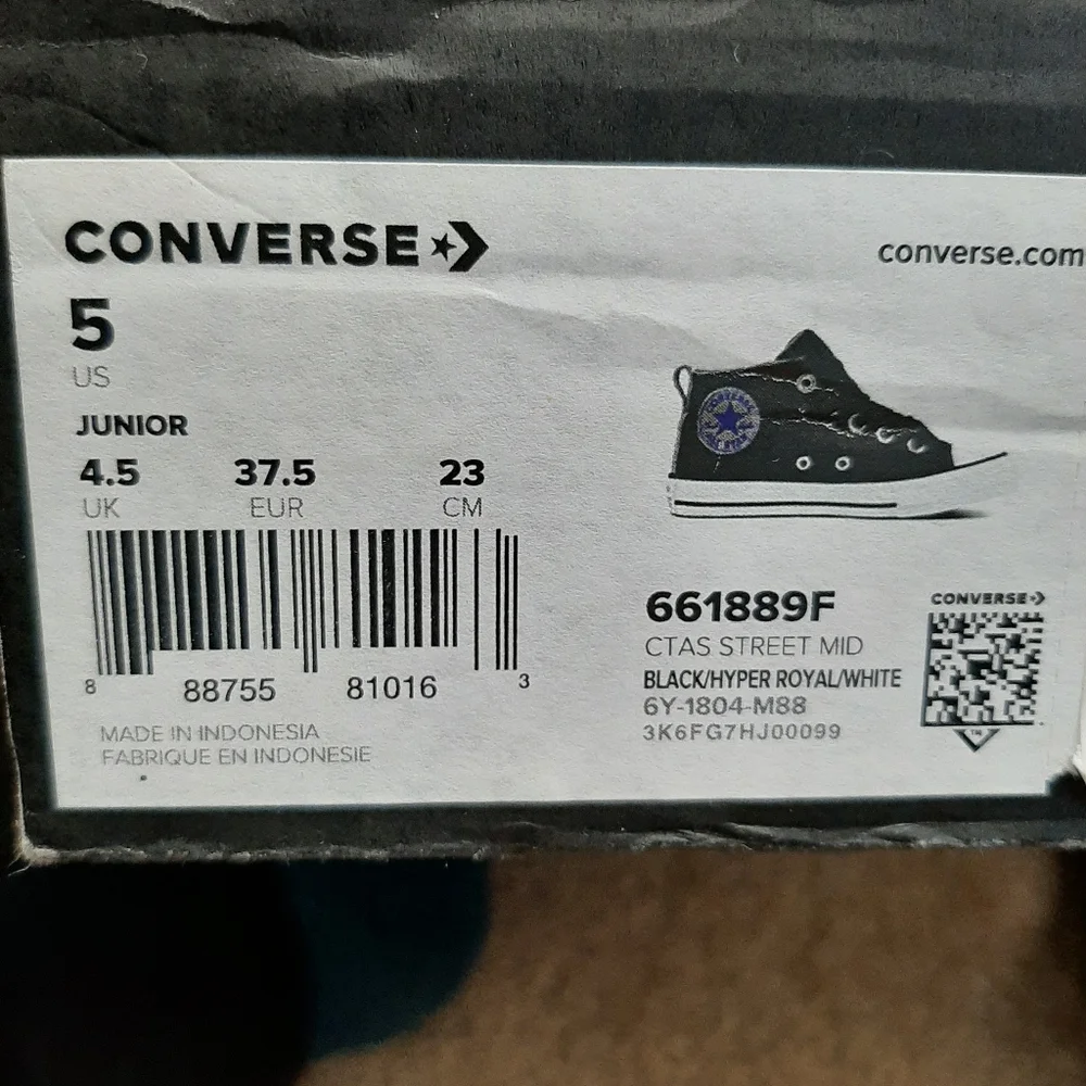 NEW CONVERSE CTAS STREET MID SNEAKERS 5 Junior